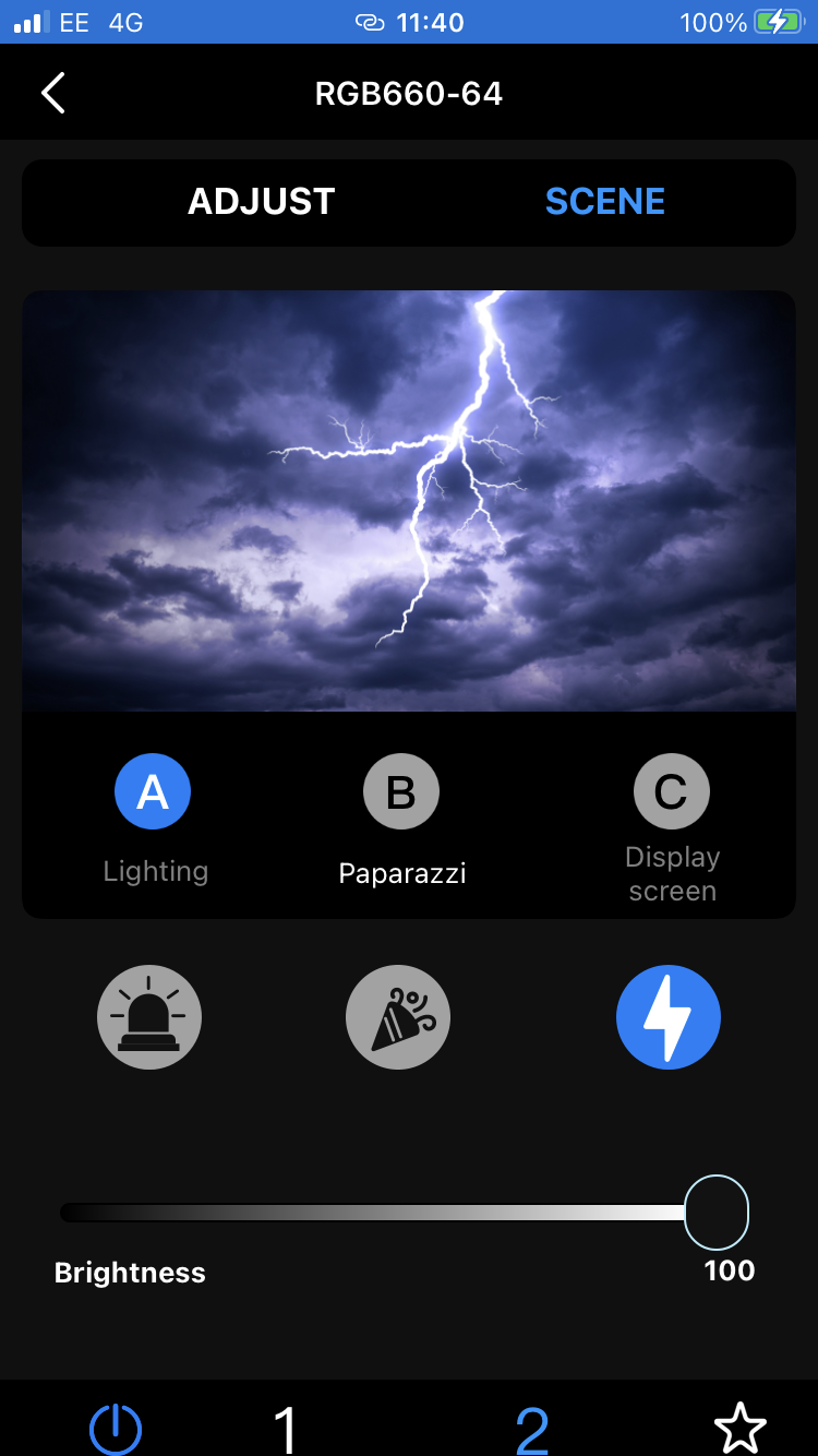 Mobile App - Effects Mode